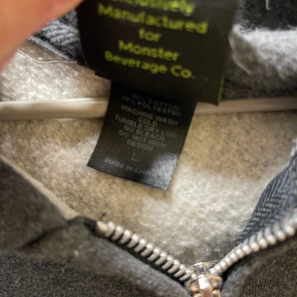 Men’s Large Monster Energy Zip Ip Hoodie - Picture 3 of 4